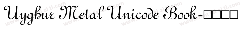 Uyghur Metal Unicode Book字体转换